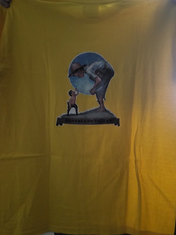Michael Jackson Neverland Tee Shirt Yellow Plus Logo Size L gallery