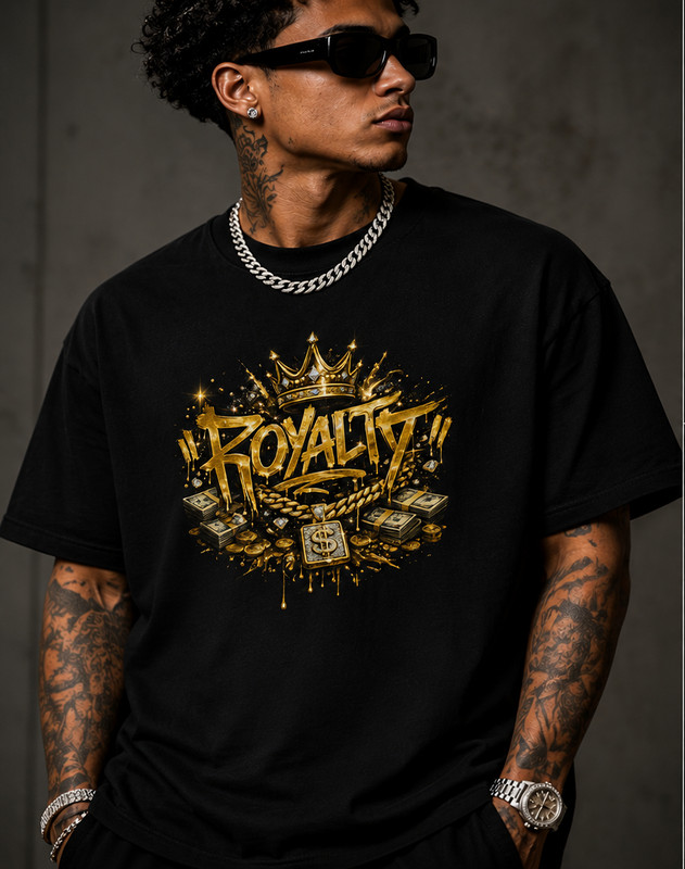 Pro Club Shakwear Custom ROYALTY Tee Shirt Big & Tall Graphic Streetwear T