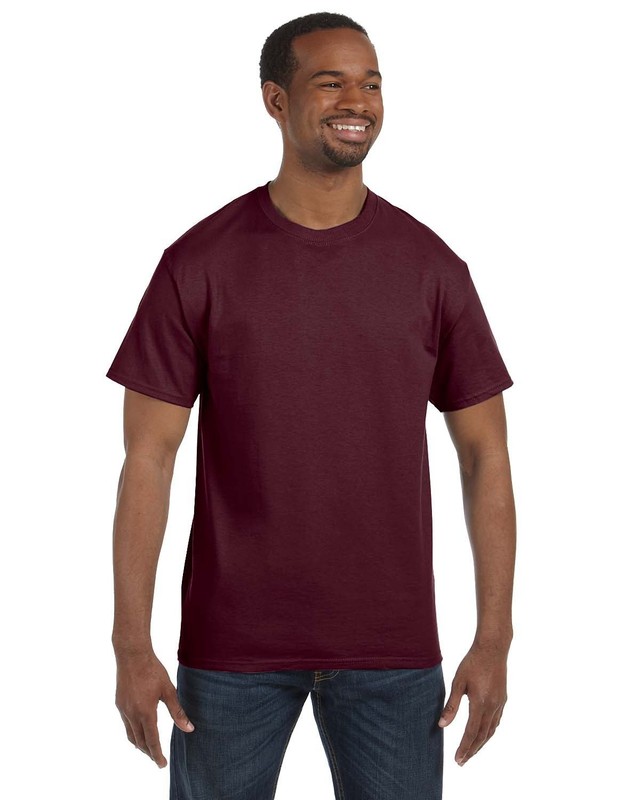 JERZEES # 29M Men Short Sleeve Dri-Power 50/50 T-Shirt Blank Maroon Med to XL