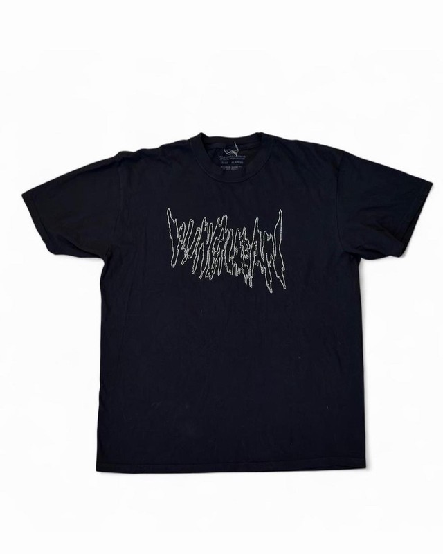 Yung Lean Black Metal Rhinestone Logo T-Shirt