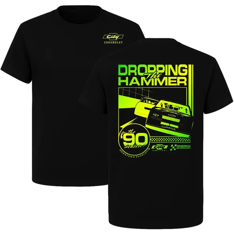 Dropping The Hammer T-Shirt, City Chevrolet Racing Graphic Tee, Neon Motorsport