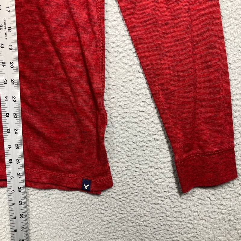 American Eagle Waffle Thermal Knit Shirt Mens Medium Red Active Flex Long Sleeve gallery