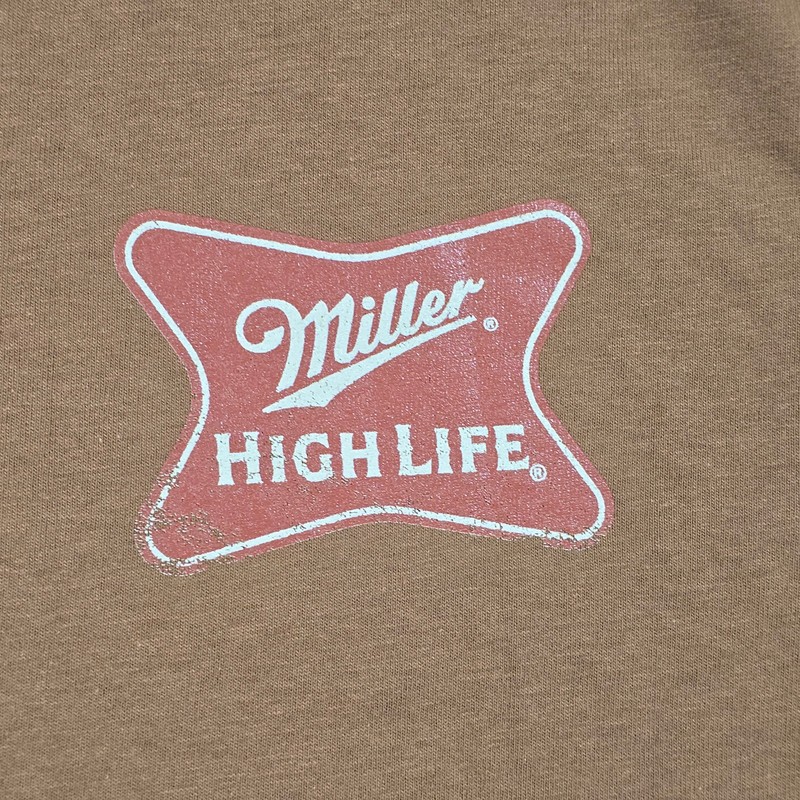 MILLER HIGH LIFE Shirt Mens Small Brown Beer Fishing Hunting Casual Trout NWT gallery