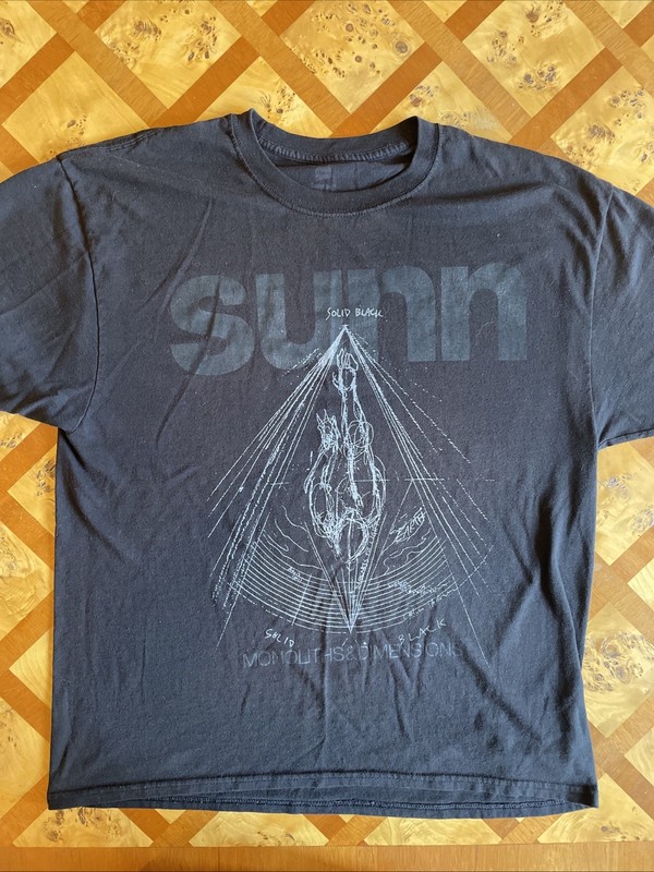 Sunn O Shirt Size L 2009 Tour Doom Metal Stoner Candlemass Peccatum Carcass