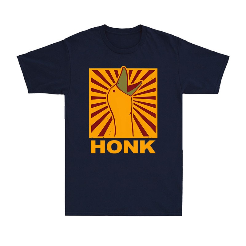 Honk Meme T-Shirt Triggered Goose Peace Was Never An Option Men’s Cotton T-Shirt