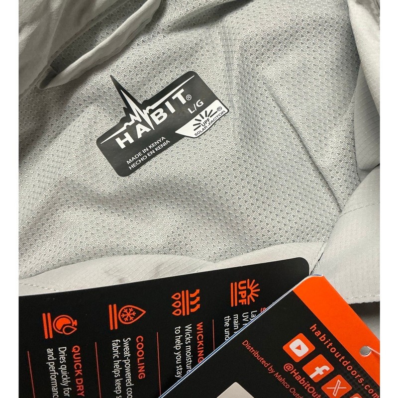 Habit Men's UPF 50+ Long Sleeve Fishing Shirt Size L gallery