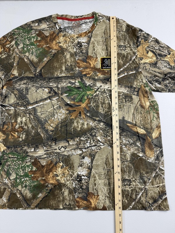Realtree Shirt Mens 3XL Brown Camo Scent Control Long Sleeve Hunting Tee Top gallery
