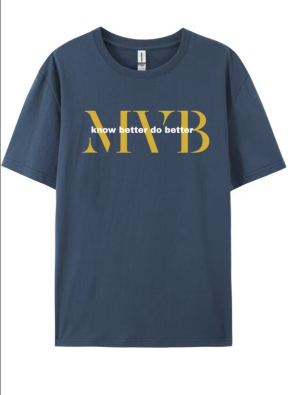 MVB more victory Navy blue Short sleeve T-shirt Men's Graphic Tee 100% cotton gallery