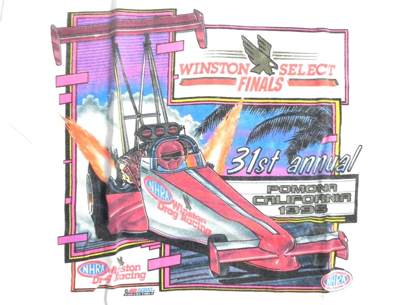 VINTAGE UNIQUE 31ST ANNUAL WINSTON SELECT FINALS USED MENS GARAGE RACE T-SHIRT