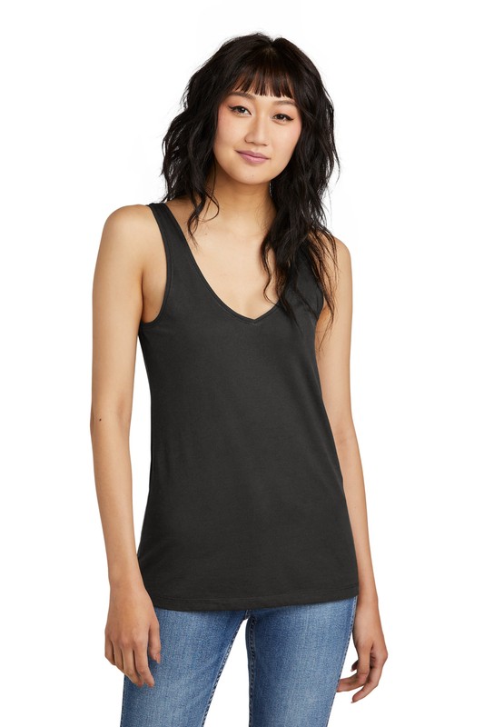 District Women’s Perfect Blend CVC V-Neck Tank DT154