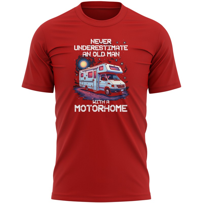 Humorous Old Man Motorhome T Shirt Funny Motorhomer Gift For Dad Grandad Him
