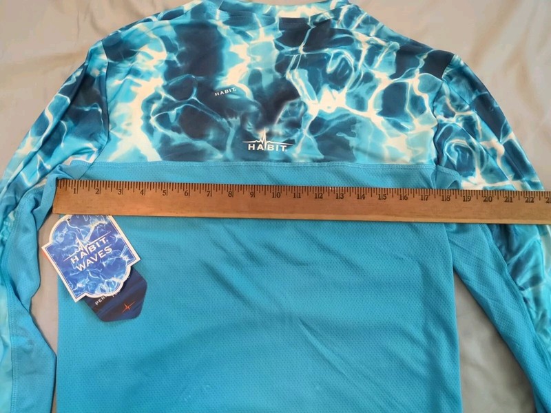 Habit Turtle Pond Long Sleeve Ombre Performance Tee Water Shirt Size Small gallery