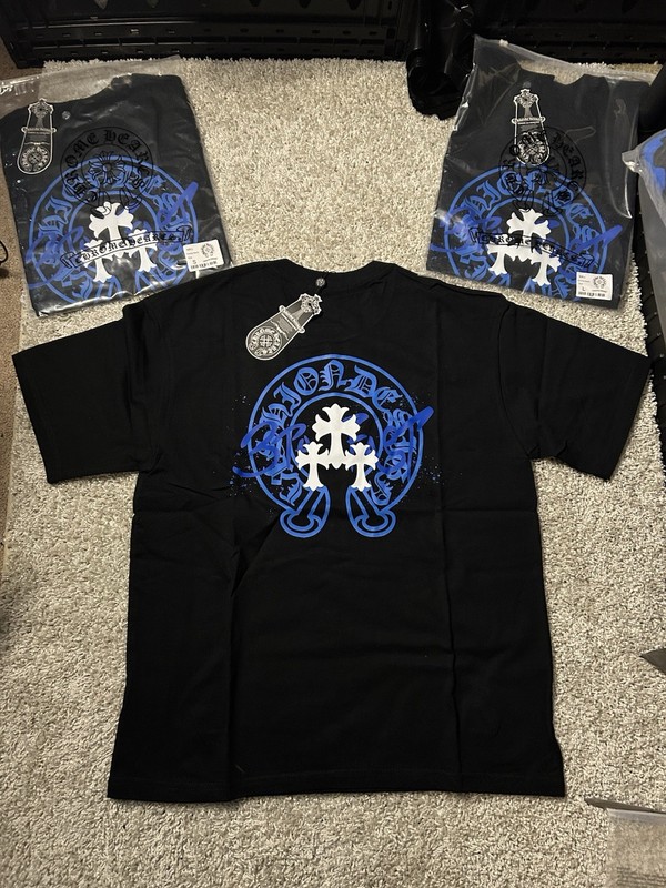 Chrome Men’s Black Graphic Print Crew Neck T-Shirt Size S/M/L