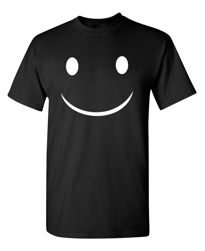 Smile Full of Happiness Sarcastic Humor Super Soft Ring Spun Funny T Shirt