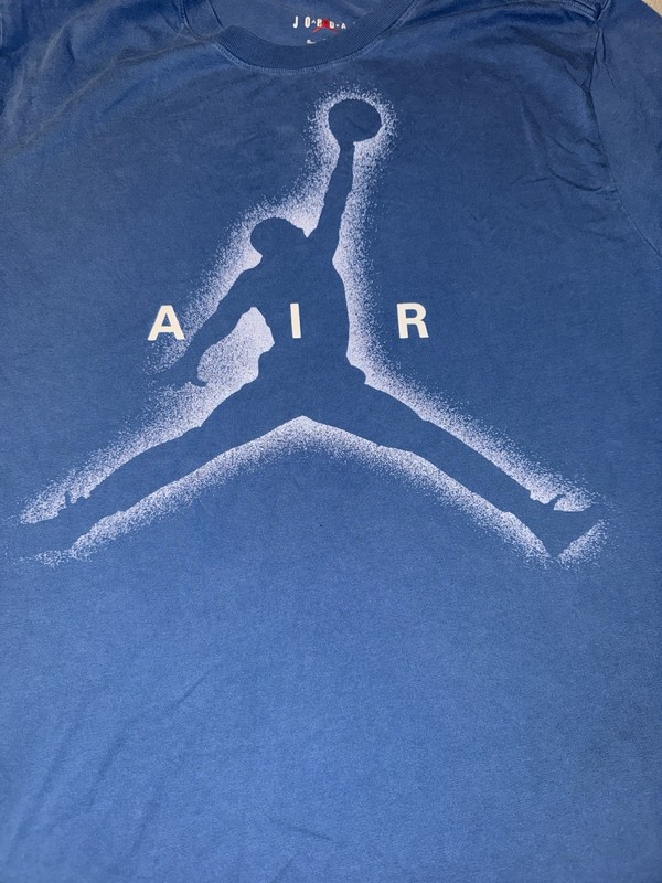 Nike Air Jordan Essentials Jumpman T-Shirt True Blue Sail Comfort Cotton Mens XL