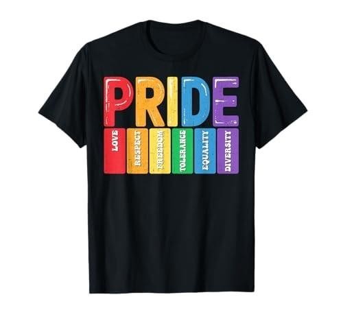 LGBTQ Pride Month Love Respect Freedom Equality Diversity T-Shirt
