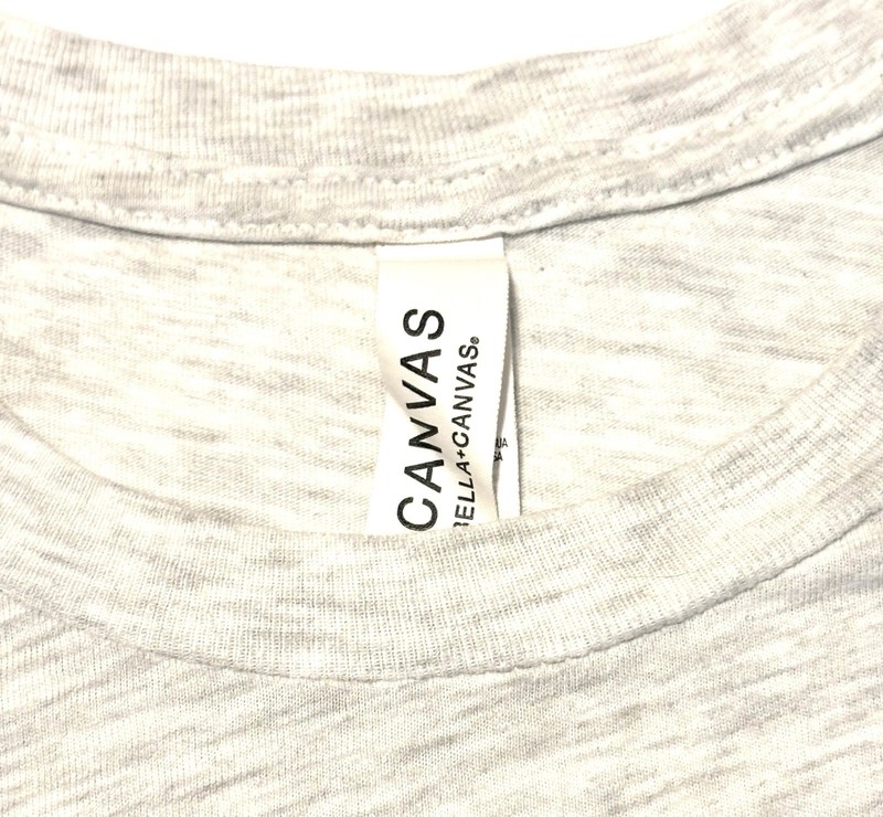 Bella+Canvas Unisex Gray Cotton Blend Jersey Graphic 90s Crew T-Shirt M gallery