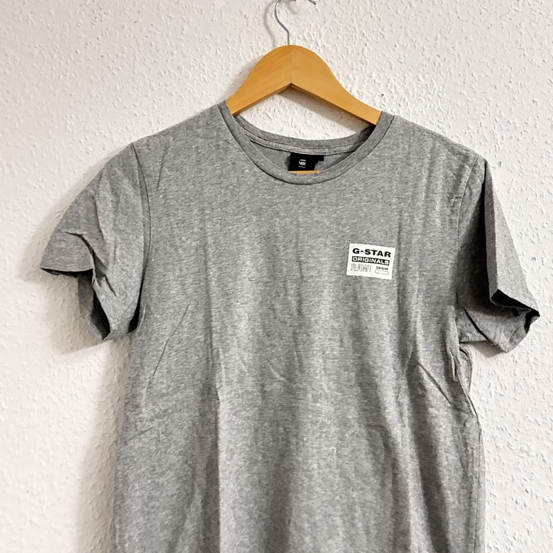 G-Star Grey Originals Raw Denim Logo T-Shirt Medium 2436 gallery