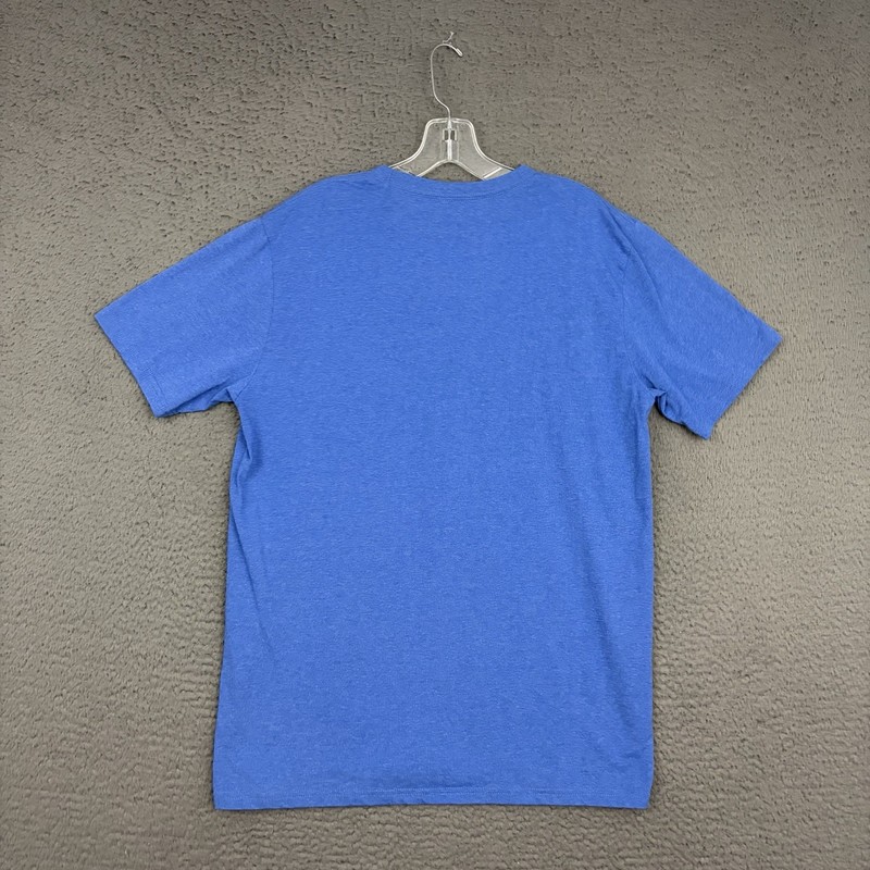 Disney Lilo & Stitch T-Shirt Mens Large Blue Cartoon Flag USA Cotton Blend Dad gallery