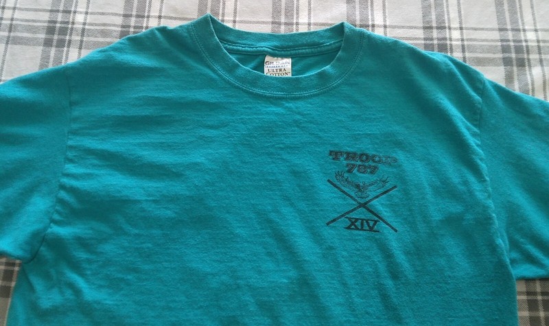 Gildan Activewear Ultra Cotton Mens Off Green Short Sleeve T-Shirt Troop 787 Lar gallery