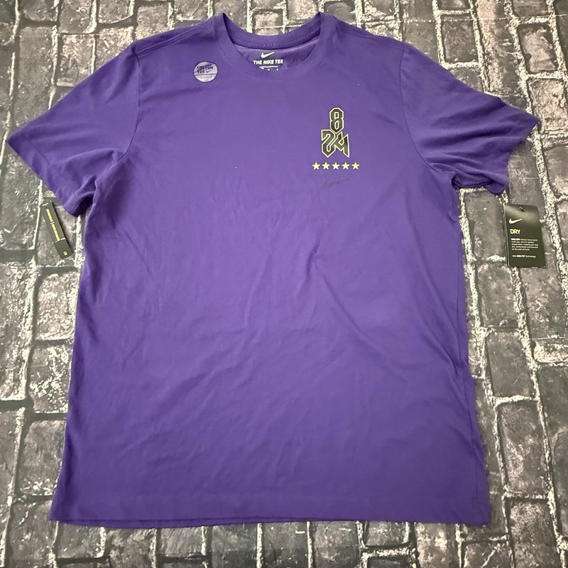 Nike Kobe Bryant Mamba 24 Mentality Purple Short Sleeve Shirt 8 Mens Large Gigi