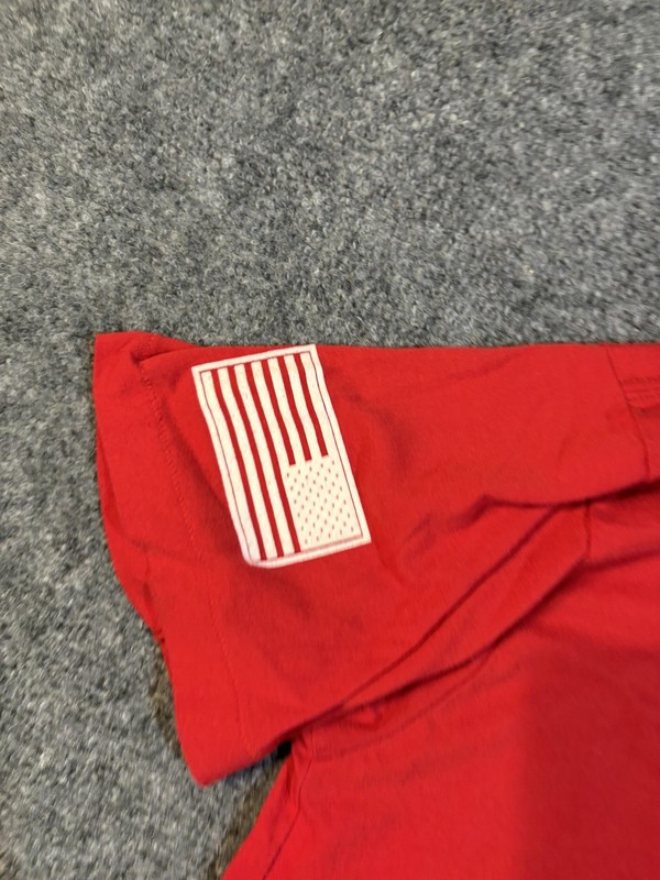 Rogue Shirt Mens XL Red American Flag Logo Graphic Tee USA Made Athletic Fit gallery