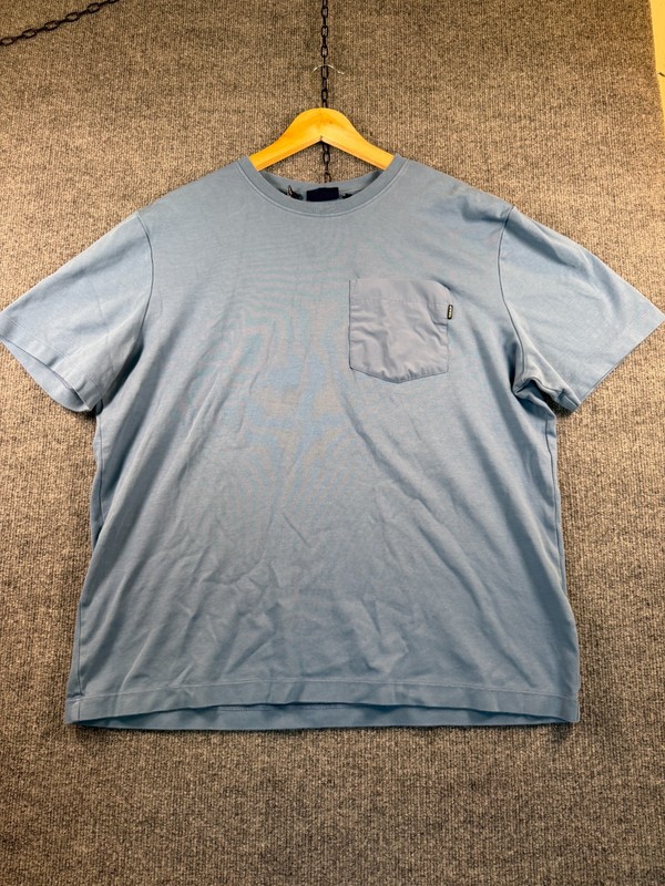 Fusalp Mens Tylerr Tee Shirt Cotton Logo Pocket XL Blue