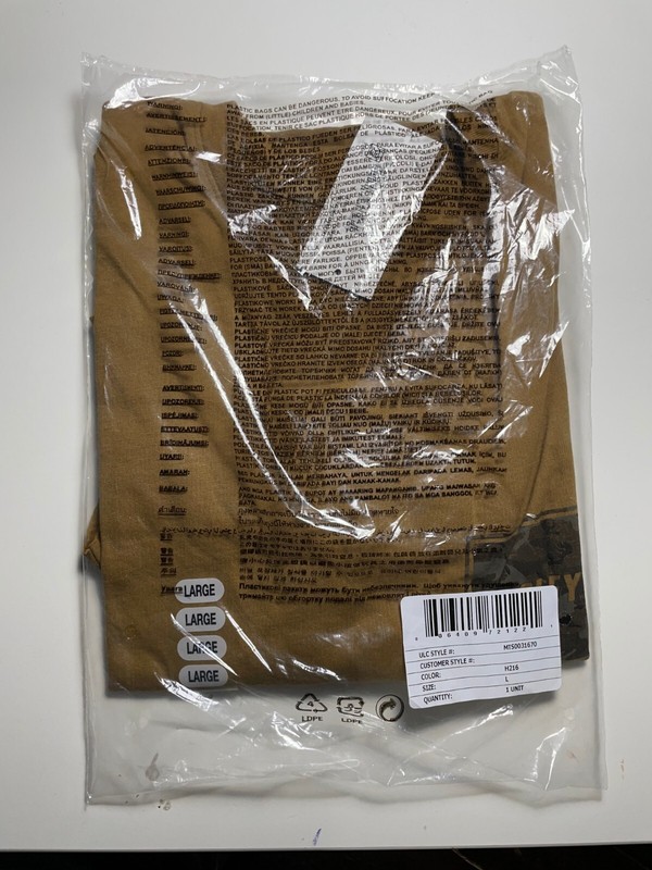 HURLEY – T- SHIRT -MENS – SIZE ” LARGE” – BRAND NEW – TAN SAND COLOR