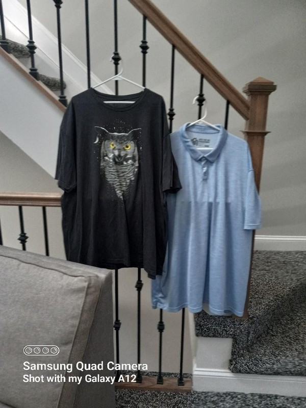 Men’s Into the AM Golf and Tee Shirts Blue and Gray Size 4XL – preowned