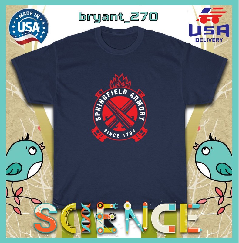 New Springfield Armory Logo Men's T-Shirts American Size Tees gallery