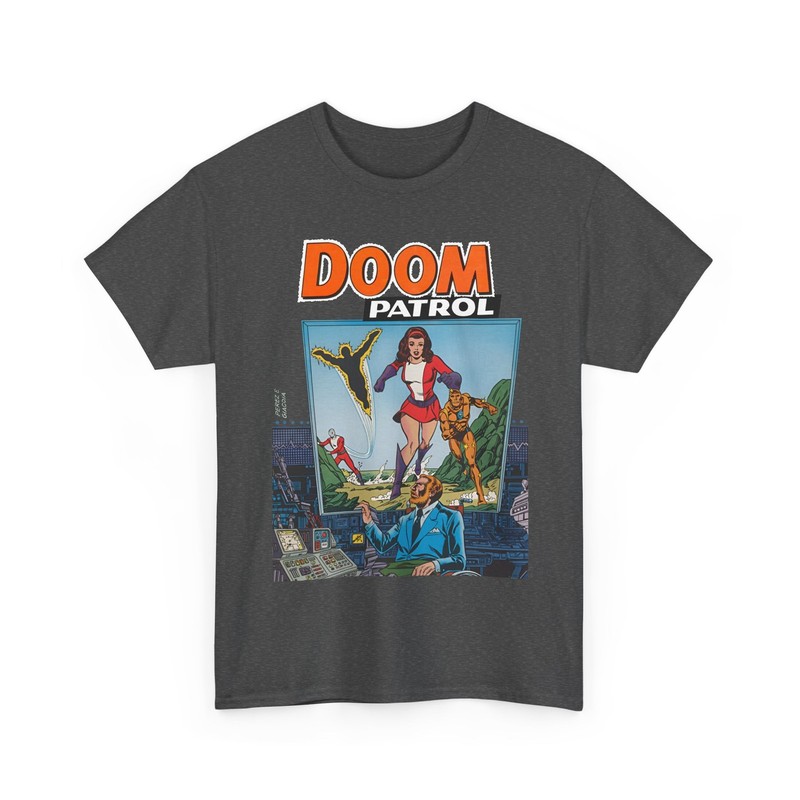 Doom Patrol T-Shirt – George Perez Art – Elasti-Girl, Robotman, Negative Man