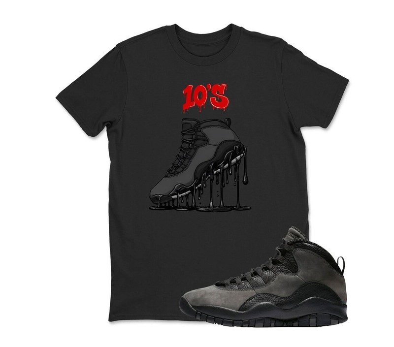 Shirt To Match jd 10 Shadow Sneaker Black Dripping shoes 10S BLACK/WHITE gallery