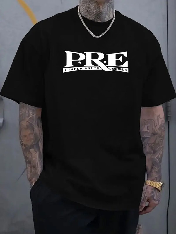 [1pc PRE Graphic Tee] PRE Paper Route Empire Men’s Graphic T-Shirt – 1pc White