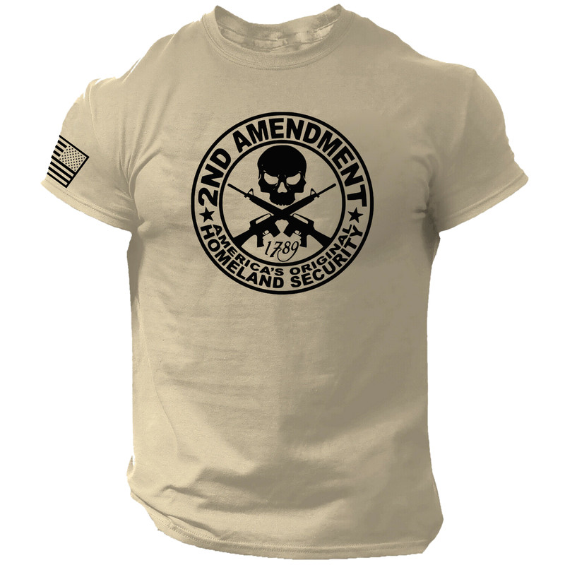2nd Amendment Skull Shirt - American Warrior Soldier Military Patriotic 1776 USA gallery