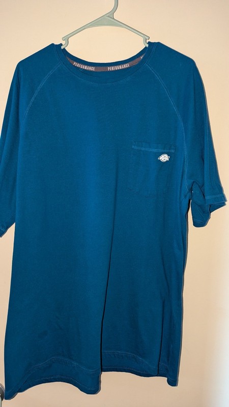 Dickies T Shirt Performance Temp-IQ Cooling Pocket Blue Size 2XLT