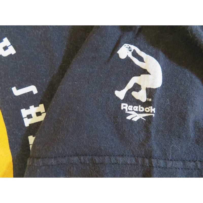 90s SHAQ T-Shirt, Reebok Shaquille O'Neal #34, Black Gold Graphic, Sz XL gallery