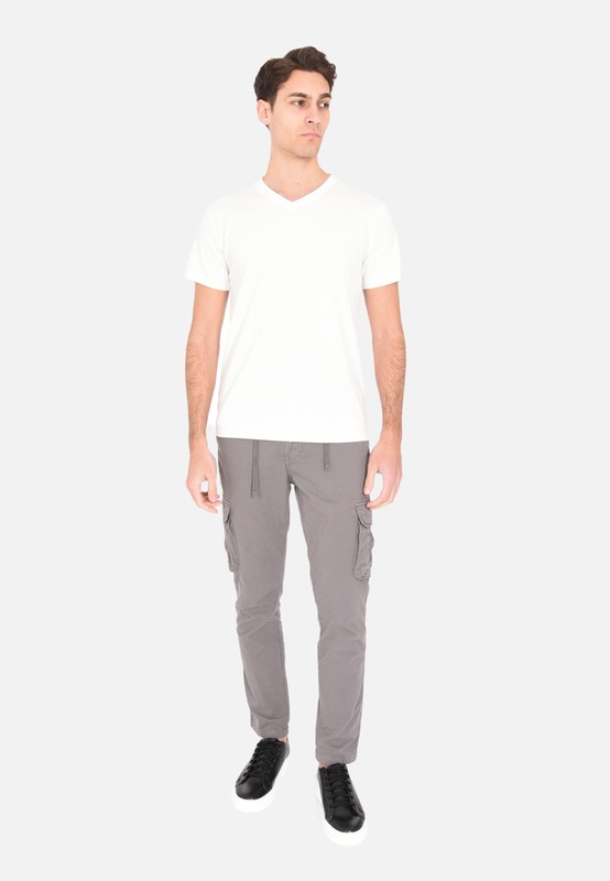 Men's Cotton Half Sleeve V Neck T-Shirt Solid Color Basic Slim Fit T-Shirt gallery