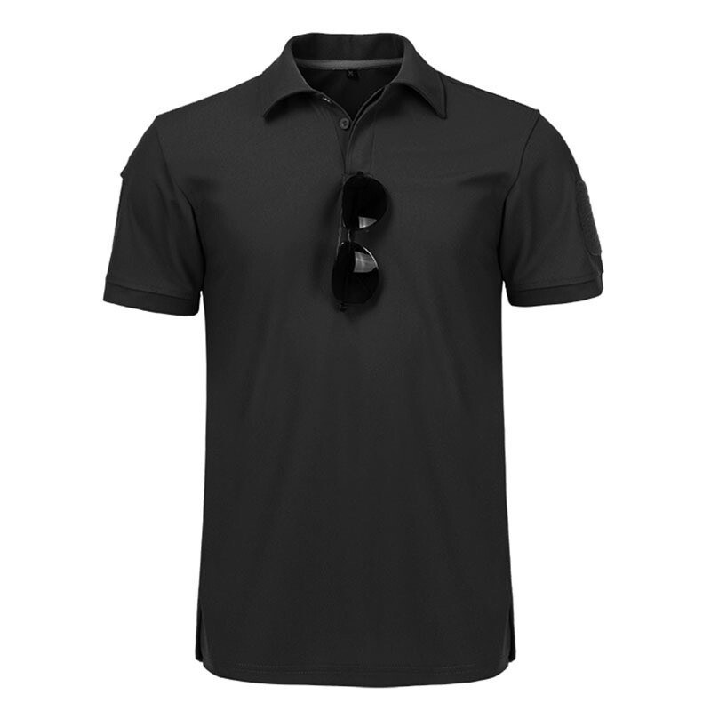 Men’s Tactical Polo T-Shirt Quick Dry Combat Short Sleeve Team Work Casual Shirt