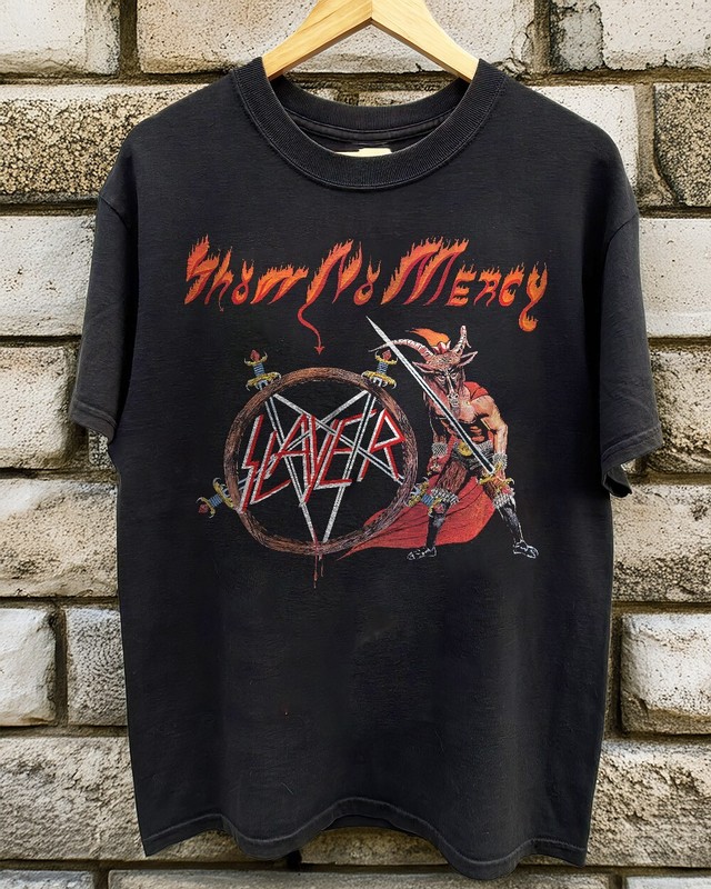 Slayer Show No Mercy Vintage Thrash Metal Graphic T Shirt S-5XL
