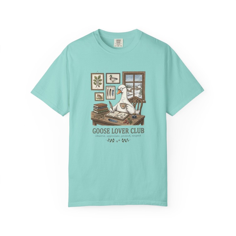 Goose Lover Club Shirt Reading Goose Book Lover Cottagecore Vintage Tee