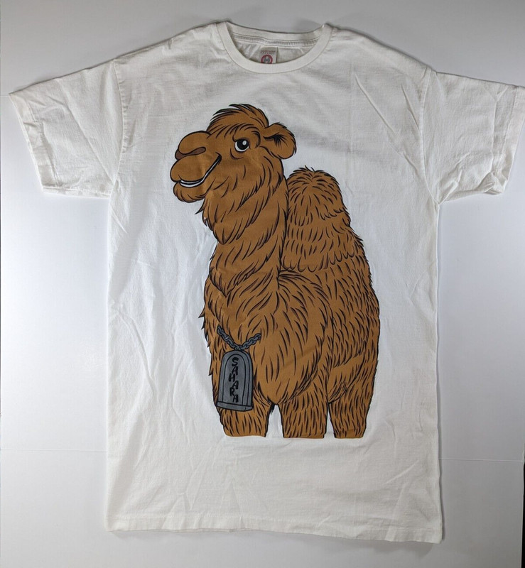 Vintage Heartland Apparel Shirt One Size Fits Most White Graphic T-Shirt Camel