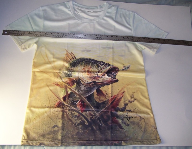T-Shirt, Fish, Bass, Crappie, Size L, Fishing Gear, Outdoors, Casual, Camping gallery