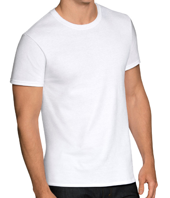 For Men 100% Cotton Thick Basic Tee Casual T-Shirt Crew Neck Black White S-XL gallery
