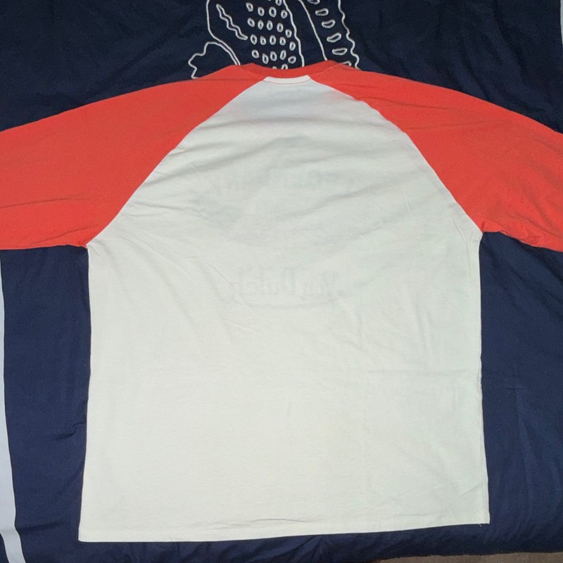 Von Dutch Men's Orange/ Off-White T-Shirt XL Graphic Print 100% Cotton gallery