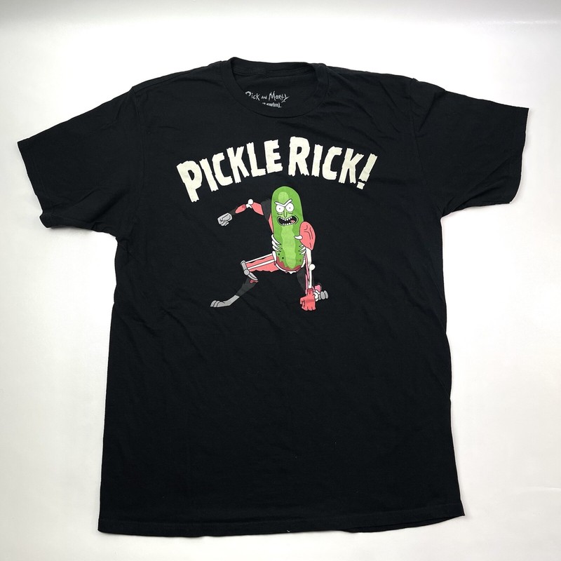 Rick And Morty Adult Swim Pickle Rick By Ripple junction 2018 Blavk T-Shirt L