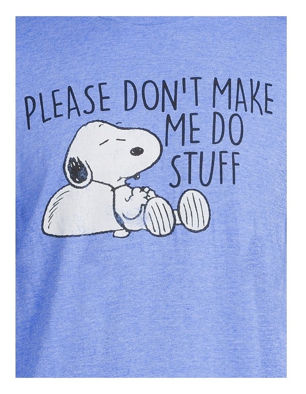PEANUTS SNOOPY Men’s Size S (34-36) Graphic T-Shirt Short Sleeve • Blue gallery
