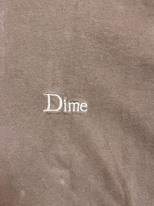 Dime Classic Streetwear T-Shirt Embroidered Logo Extra Large Brown Relaxed Fit gallery