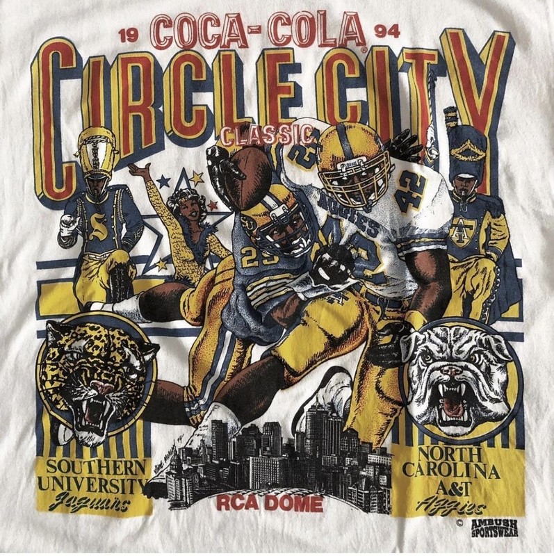 Remake Coca-Cola Circle City Classic Football short sleeve white shirt VK00941