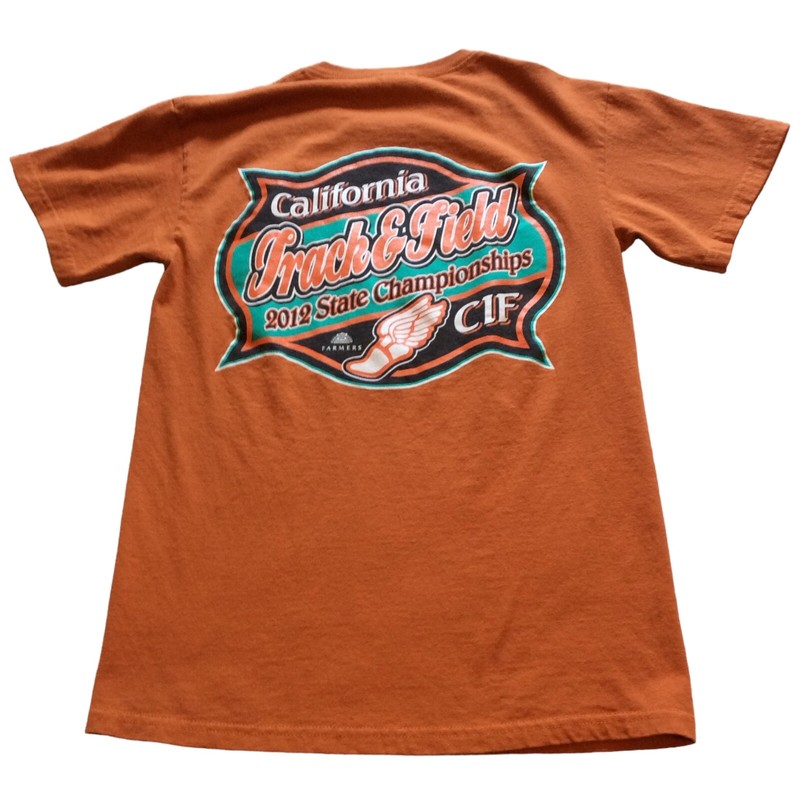 California Track & Field 2012 State Championships CIF Brown Orange Small T Shirt