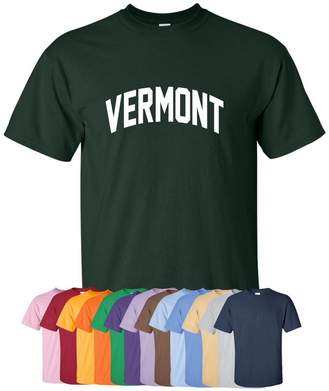 New “Vermont” T-Shirt in S-4XL, 30+ Colors! green mountain state home life love